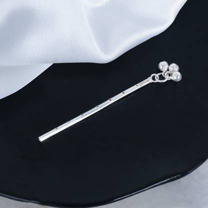 Osasbazaar Pure Silver Flute Bansuri for Laddu Gopal Silver Flute