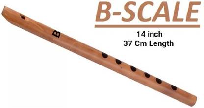 Gold Rush B Scale Medium State (Fipple) Six Holes Well Tune Beginners Bansuri 14 inch Bamboo Flute