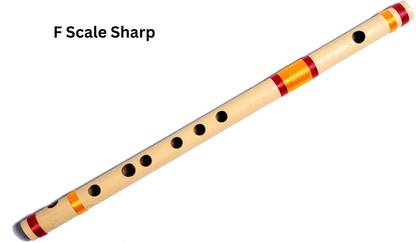 REVONN F Scale Sharp Flute Size 13 Inch Musical Instrument Natural Medium Assam Bamboo Bamboo Flute
