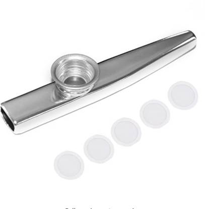 VASADIGITAL Kazoo Aluminum Allow Musical Instrument - Silver Aluminum Flute