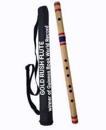 Gold Rush C Sharp Medium SIX Hole Scale Beginners Bansuri 17 inch Size Bamboo Flute