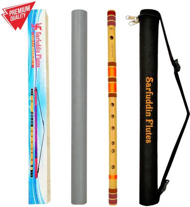Sarfuddin Flutes G Natural Base Bansuri Premium Quality Bamboo Flute Tuned 440hz With Carry Bag Bamboo Flute