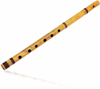 SG MUSICAL 17 Inch Authentic Indian Wooden Bamboo Flute in 'G' Key Woodwind Musical Instrument Bamboo Flute