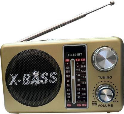 Fangtooth XB-891BT Bluetooth Mp3 Player with LED Torch AM/FM/SW 3 Bands X-Bass FM Radio