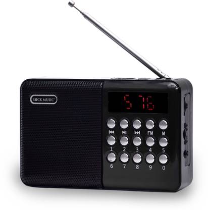 Monrix Pocket Blast Bluetooth Speaker with FM , USB/SD Card and AUX FM Radio Black FM Radio