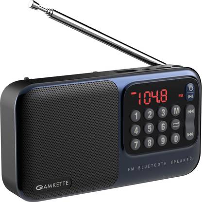AMKETTE Pocket Mate Bluetooth Speaker with USB, SD Card and Headphone Jack FM Radio