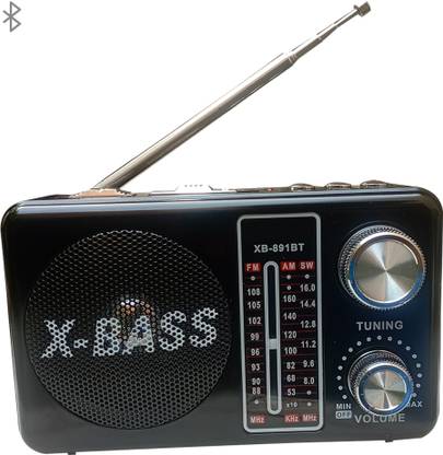 Fangtooth XB-891 X-Bass USB Bluetooth Mp3 Player with LED Torch AM/FM/SW 3 Bands FM Radio