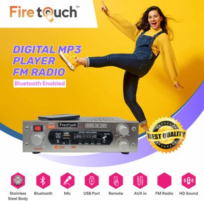 Fire Touch FM Radio Multimedia Speaker with Bluetooth, USB, SD Card, Aux 100 W Channel 2.1 FM Radio