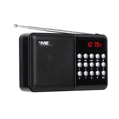 MZ M30VP (PORTABLE FM SUPER RADIO) With Bluetooth/USB/Aux/TFT Card 1200mAh Battery FM Radio