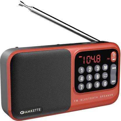 AMKETTE Pocket Mate Bluetooth Speaker with USB, SD Card and Headphone Jack FM Radio