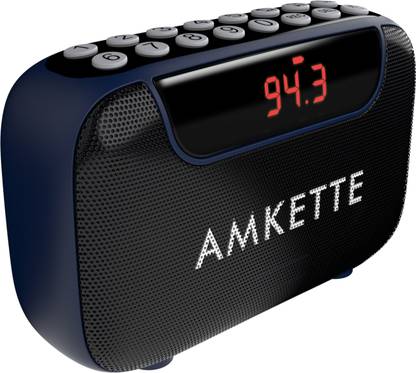 AMKETTE Pocket Blast Bluetooth Speaker with FM, Voice Recording, USB/SD Card and AUX FM Radio