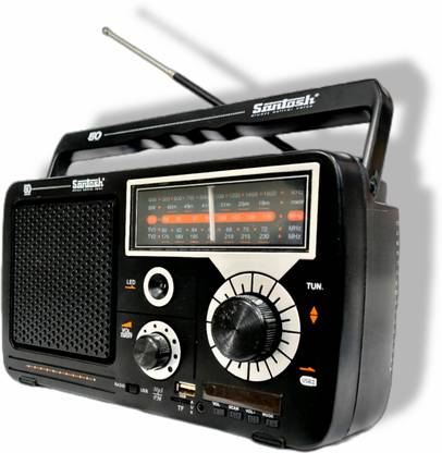 Santosh SINGER-02 USB, Bluetooth, Rechargeable 5 BAND MW/SW/FM/TV1/TV2 FM Radio FM Radio
