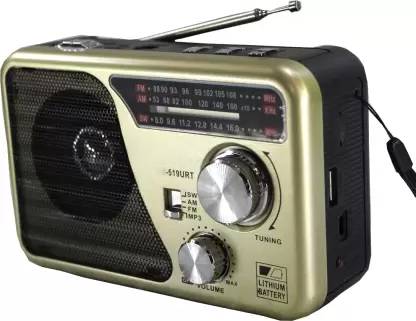 Fangtooth R-521URT Analog Radio With FM/AM/SW and Inbuilt LED Torch 3 Band FM Radio