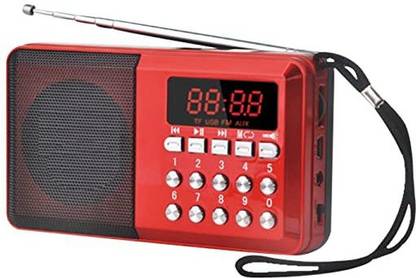 BLUELEX Rechargeable Radio Speaker Powerful Torch Portable USB, AUX, and SD Card Input FM Radio
