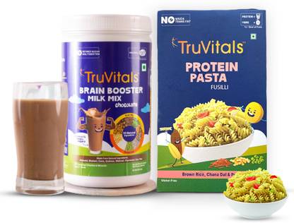 TruVitals High Protein Gluten Free Combo | Milk Mix 400g + Pasta 400 g | NO Preservatives Combo