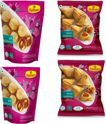 Haldiram's Mini Samosa Gol Kachauri (200 gms) (Pack of 2 each) Combo