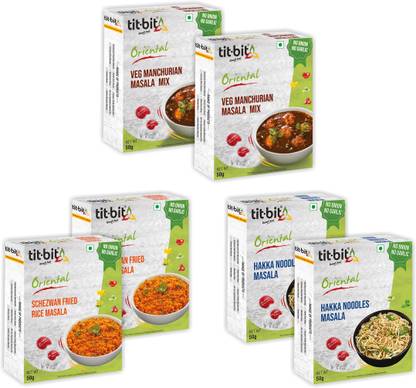 Tit-Bit NONG Manchurian Masala, Schezwan Fried Rice Masala, Hakka Noodles Masala Combo