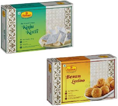 Haldiram's Nagpur Kaju Katli 500gm and Besan Ladoo 250gm Combo
