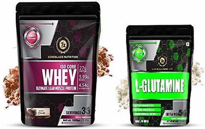 Coreblaze Nutrition Combo of ISO CORE Whey Protein Isolate With L-Glutammin Combo