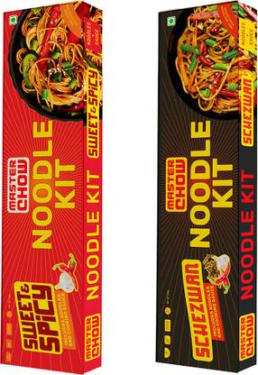 MasterChow Chilli Garlic Sauce with Hakka Noodles + Sweet & Spicy Sauce with Hakka Noodles Combo
