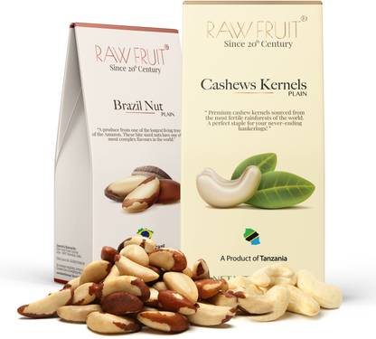 HyperFoods Cashew Brazil Nut Dry Fruits Combo Pack 100gm each Kaju BrazilNut Dry Fruit Combo