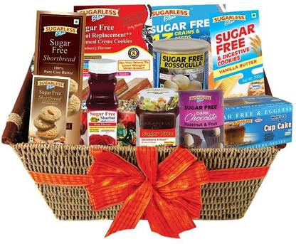 Sugarless Bliss Festive Gift Hamper with All Sugar Free Goodies (2kg) Combo