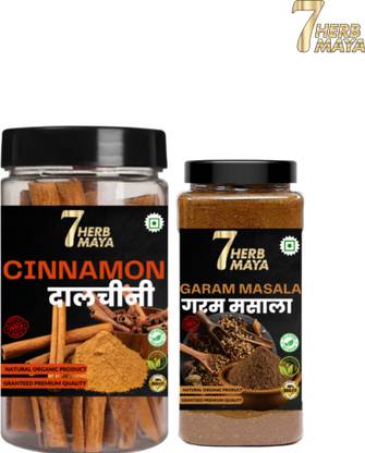 7Herbmaya Dalchini, Cinnamon & Garam Masala | Spices & Masala Improve Your Food Test Combo