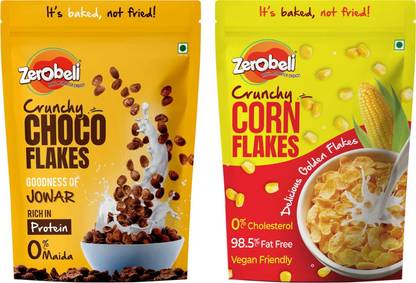 Zerobeli No Maida Crunchy ChocoFlakes & Fat-Free Corn Flakes | Combo