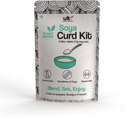 Ultx Vegan Curd Kit, Makes 2 Liters Curd Easily at Home, Non-GMO, 100% Vegan Combo