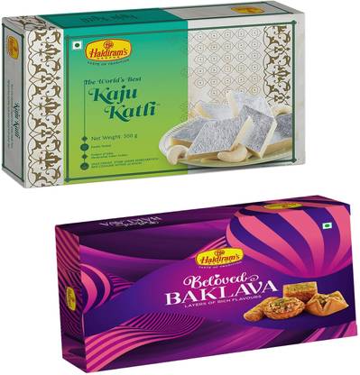 Haldiram's Kaju Katli (500gm),Baklava (300gm) Combo