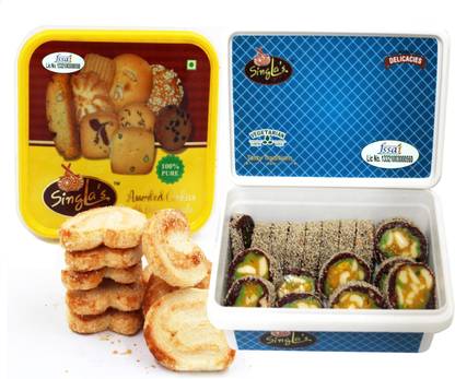 Singla Sweets Little heart 250g and Anjeer cake 250gm, Combo pack of 2 Combo