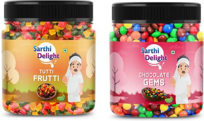 Sarthi Delight Premium Combo Of Jems,Tutti Frutti Combo 2 Tutti Frutti, Chocolate Candy