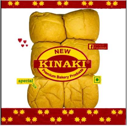 KINAKI Freshly Baked Pav Bun | Perfect For Vada Pav, Pav-Bhaji - 6 pcs | Pack of 3 750 g