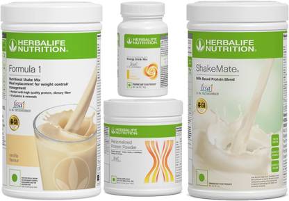 HERBALIFE FORMULA 1 500gm VANILLA + PROTIEN POWDER 200g + ENERGY DRINK LEMON + SHAKEMATE Combo