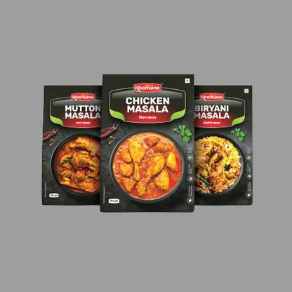 Khomane Chicken Mutton Biryani Pack of 3 - 100 Gm Combo