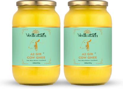 Vedicatam A2 Gir Cow ghee Traditional Bilona Method, 100% Pure, Natural, Milk Curd Based Combo