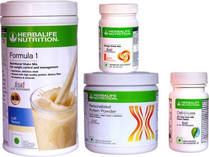 HERBALIFE Weight Loss Combo - Formula 1,PPP & Energy Drink With Cell U Loss Tablet Combo