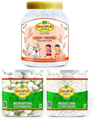 DHAMPUR GREEN Combo for Puja Pooja, Prasad, 1.4Kgs Combo