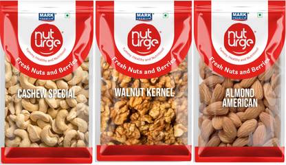 Nut Urge Cashew+Walnut+Almond (200+200+200) Combo