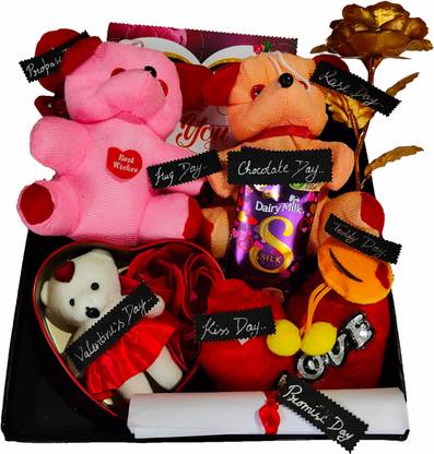 FestivalsBazar Valentine Gift For 7 Days For Your Girlfriend | Boyfriend | Husband | Wife Fiber Gift Box