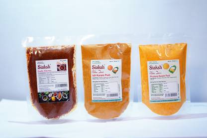 Siaksh Garlic Chutney, Phutana Karam Podi With Idli Karam Podi 100g Each X Pack Of 3 Combo