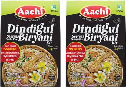 Aachi Dindigul Seeraga Samba Rice Biryani Kit 365g | Pack of 2| Combo