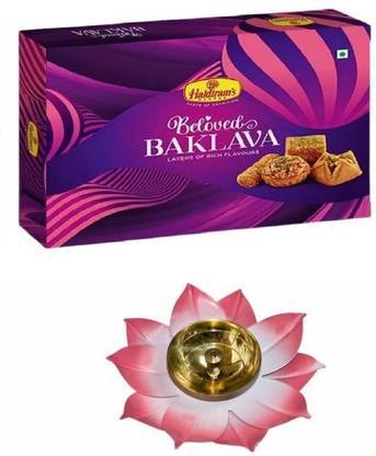 Haldiram's Assorted Baklava Sweets 300 g with Medium Diya Combo