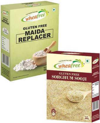 wheafree Gluten Free Sorghum Sooji (400g) & Maida Replacer (500g) Combo Pack Combo
