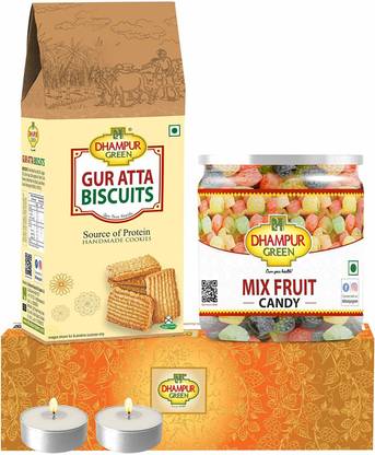 DHAMPUR GREEN Cookies & Candy Gift Box Hamper Combo