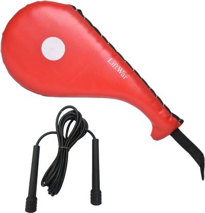 LiftWar Taekwondo kick pad red with skipping ropes Kicking Shield
