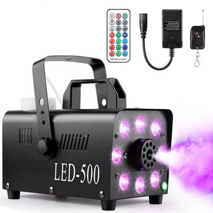 VUSTICA Mini Smoke Machine Fog Maker Fogging Mist Diffuser for DJ Wedding Party Light Fog Smoke Machine Remote Controlled
