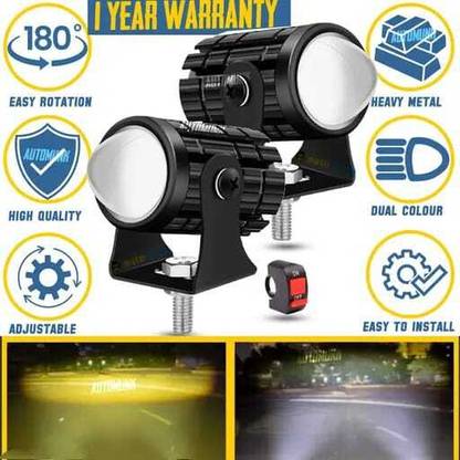 TOVOTA LED Fog Lamp Unit for Universal For Car, Mini, Yamaha, Hero, Honda, TVS UVA, Universal For Car