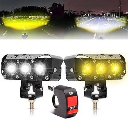 TOVOTA LED Fog Lamp Unit for Bajaj, Hero, Honda, Mahindra, Royal Enfield, Universal For Car 2 Series, 4 Series