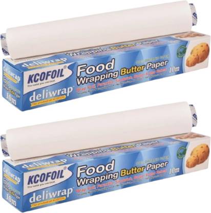 Kcofoil 10m x2 Food Wrapping Butter Paper, Reusable, Roll For Roti, Cake Parchment Paper Parchment Paper